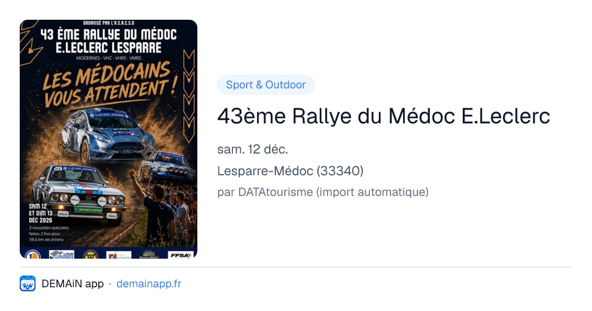 43ème Rallye du Médoc E.Leclerc — Lesparre-Médoc