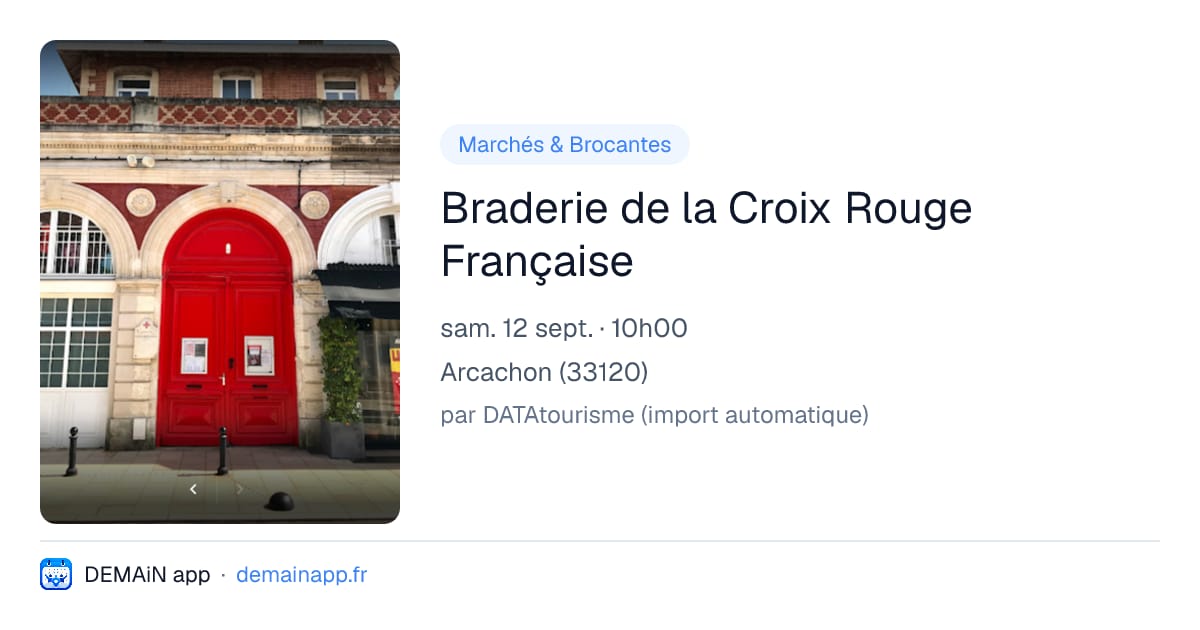 Braderie de la Croix Rouge Française — Arcachon