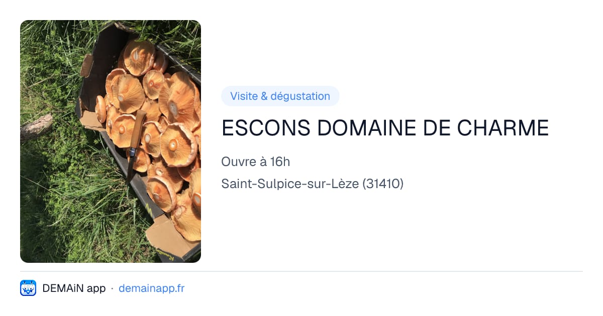 ESCONS DOMAINE DE CHARME — Saint-Sulpice-sur-Lèze