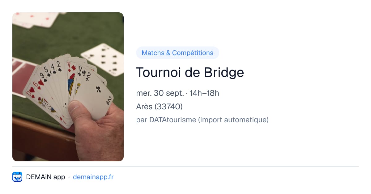 Tournoi de Bridge — Arès