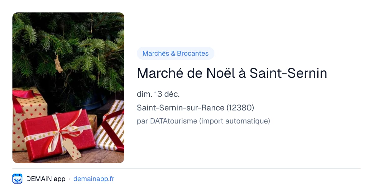 Marché de Noël à Saint-Sernin — Saint-Sernin-sur-Rance