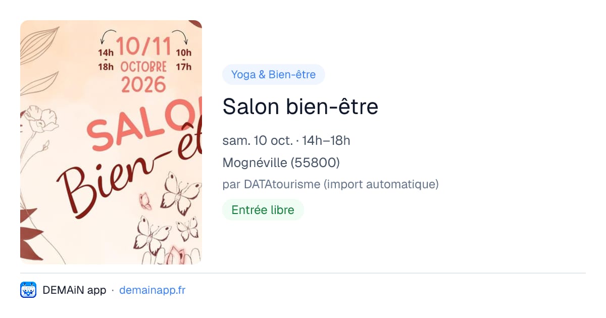 Salon bien-être — Mognéville