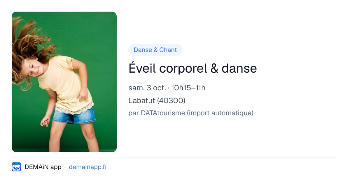 Éveil corporel & danse — Labatut