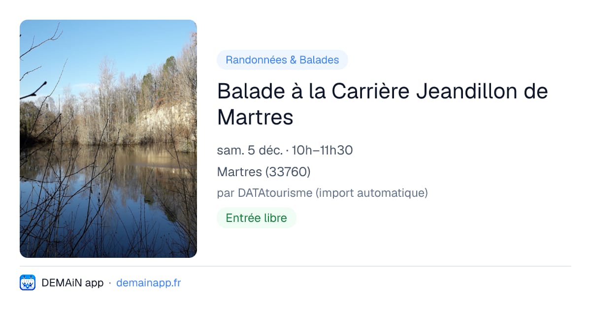 Balade à la Carrière Jeandillon de Martres — Martres
