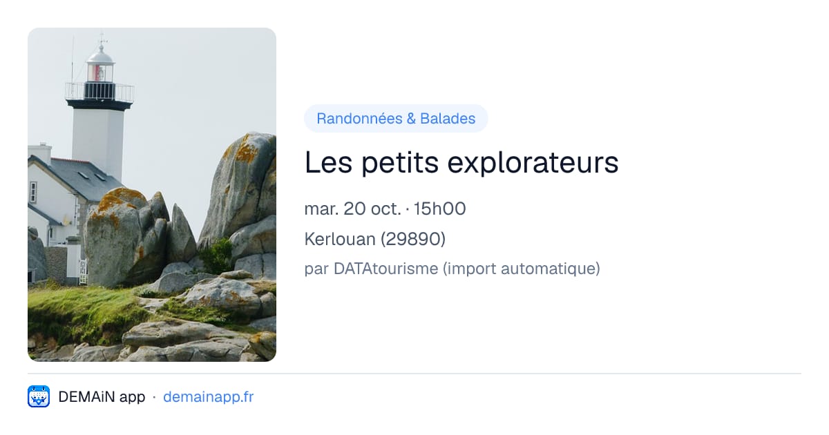 Les petits explorateurs — Kerlouan