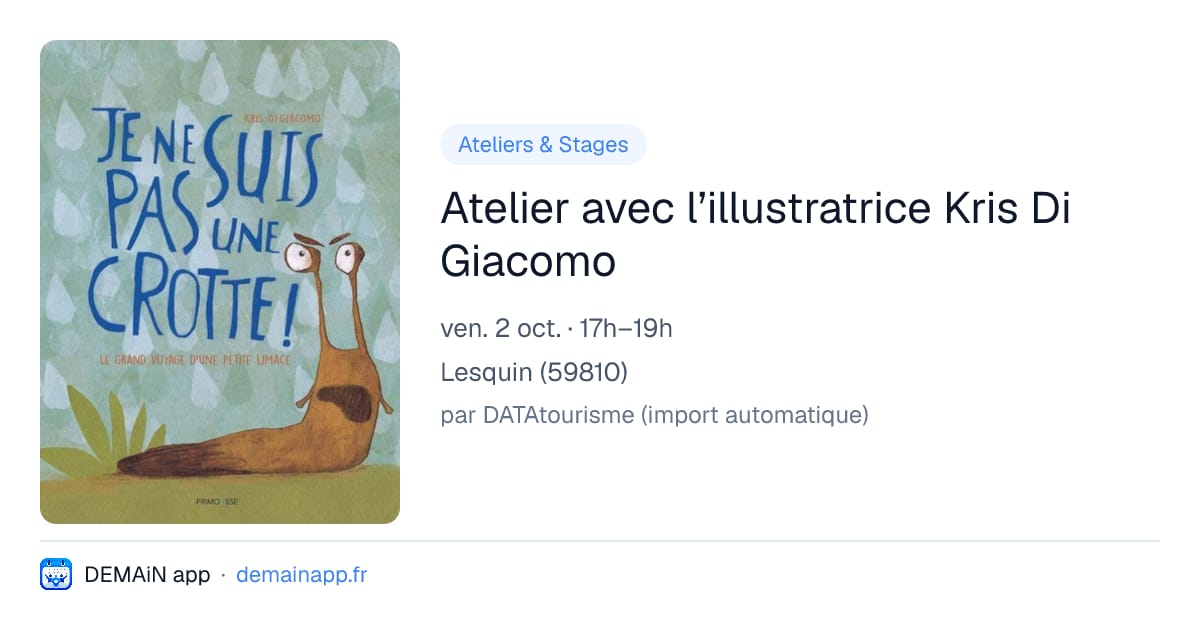 Atelier avec l’illustratrice Kris Di Giacomo — Lesquin