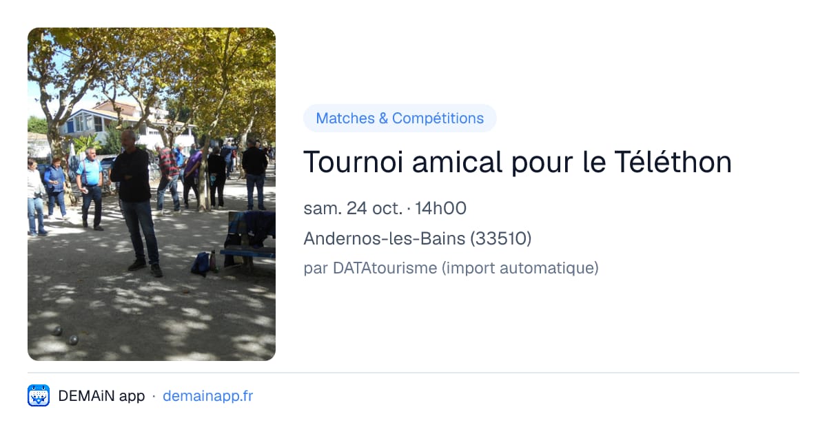 Tournoi amical pour le Téléthon — Andernos-les-Bains