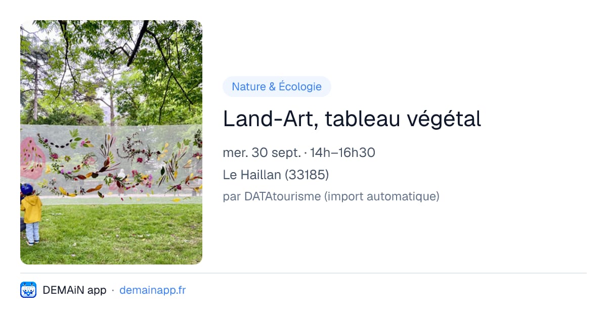 Land-Art, tableau végétal — Le Haillan