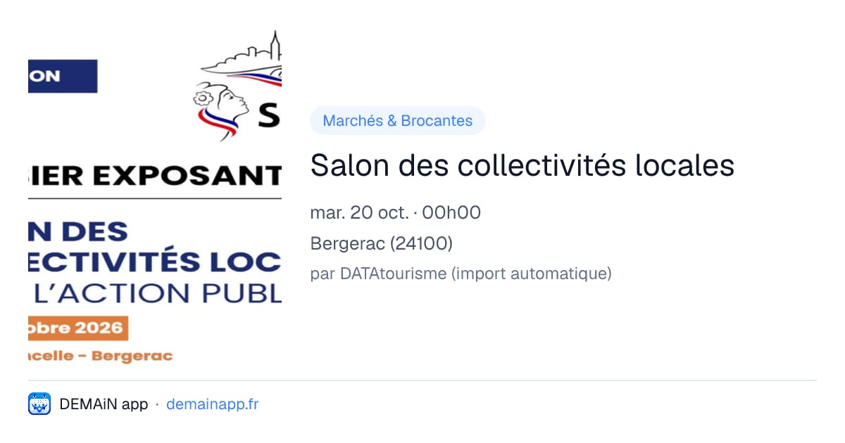 Salon des collectivités locales — Bergerac