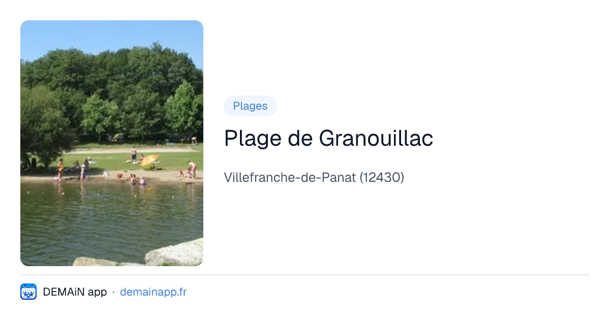 Plage de Granouillac — Villefranche-de-Panat