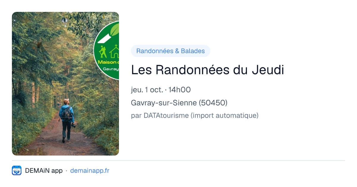 Les Randonnées du Jeudi — Gavray-sur-Sienne