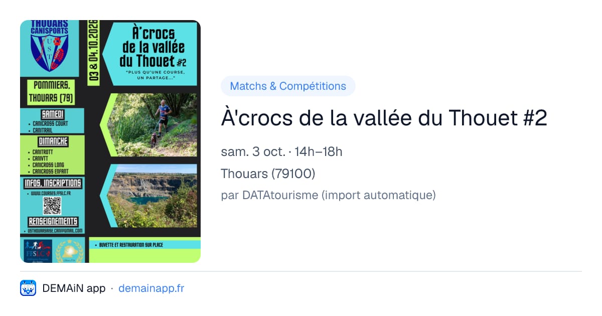 À'crocs de la vallée du Thouet #2 — Thouars
