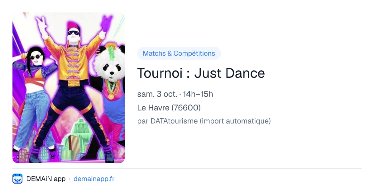 Tournoi : Just Dance — Le Havre