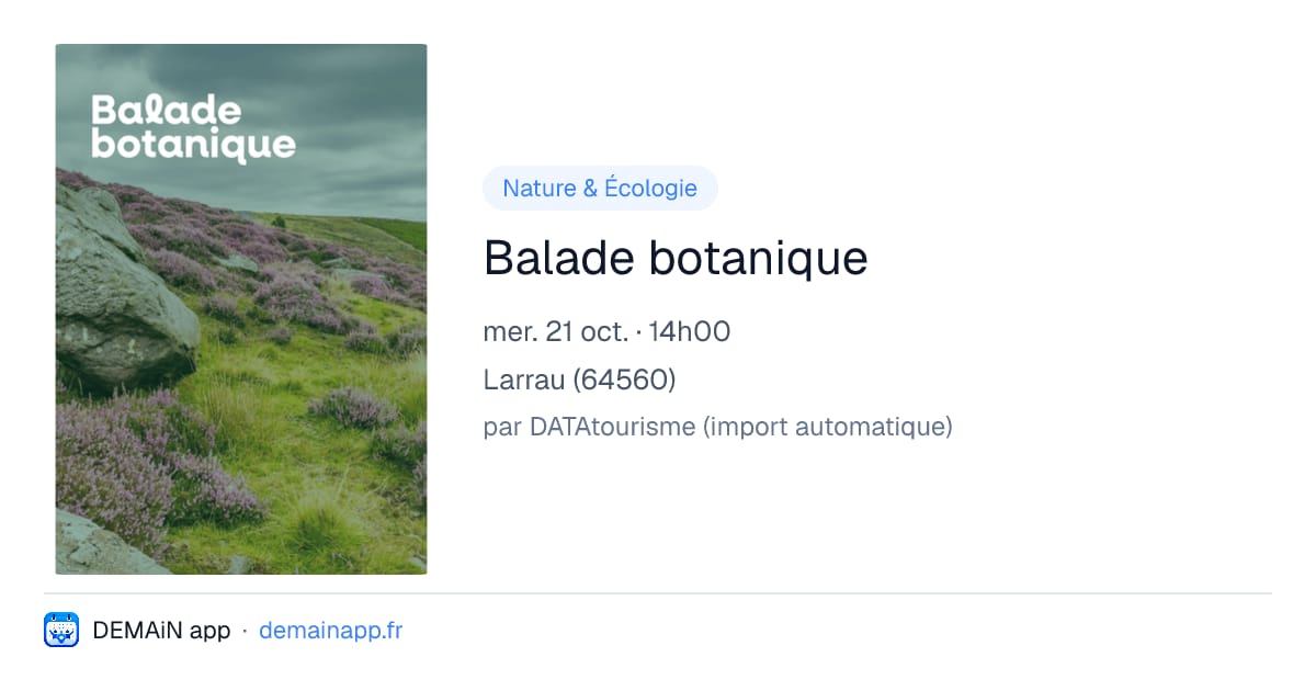 Balade botanique — Larrau