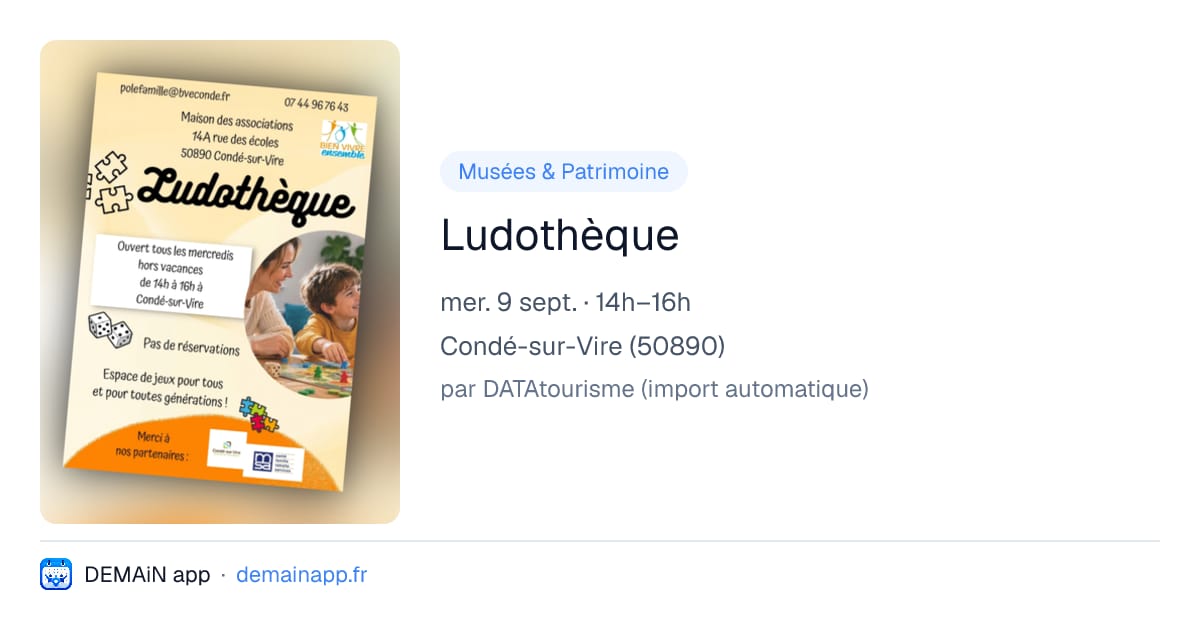 Ludothèque — Condé-sur-Vire
