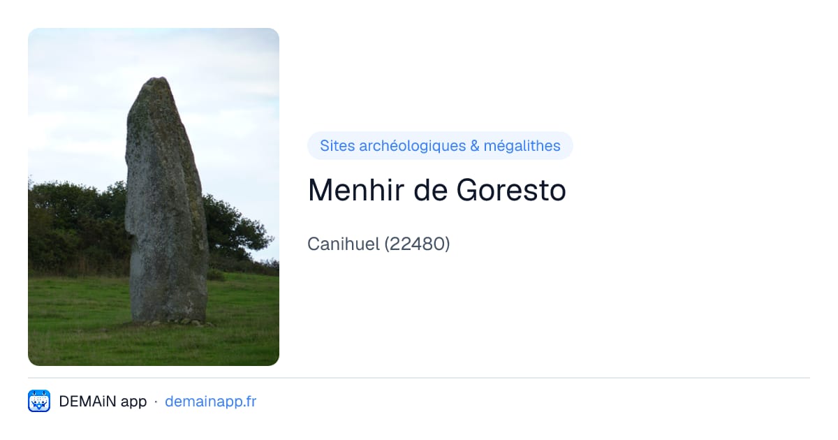 Menhir de Goresto — Canihuel