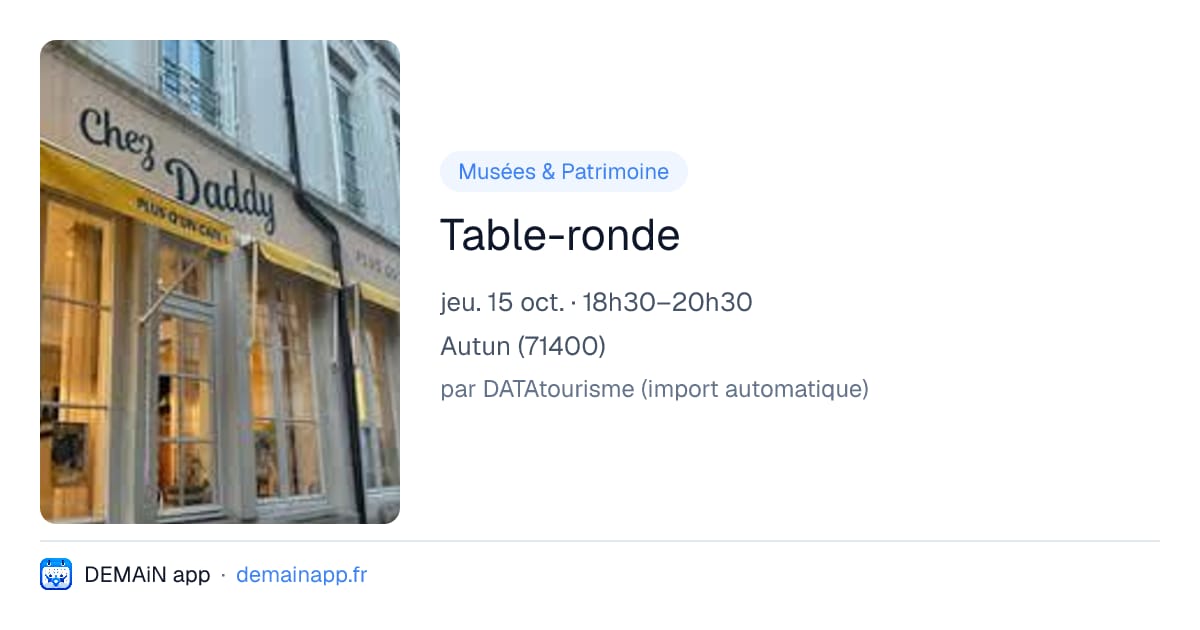 Table-ronde — Autun