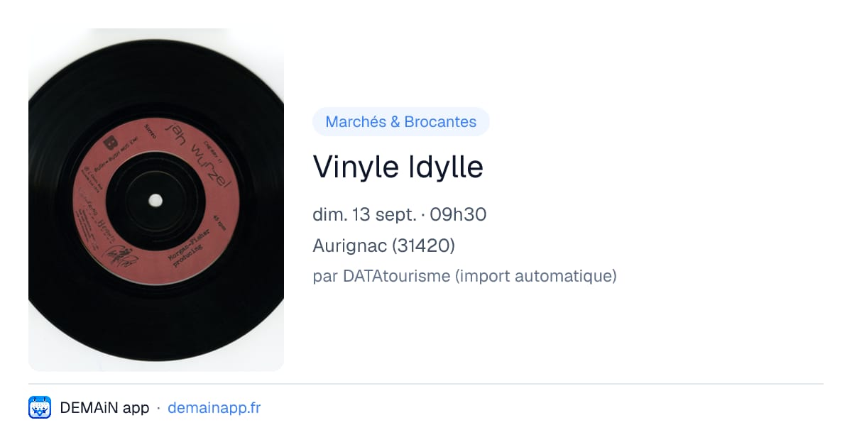 Vinyle Idylle — Aurignac
