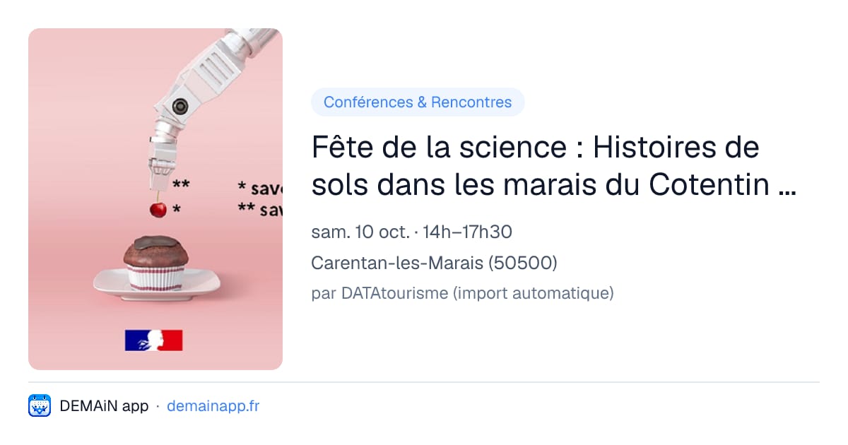 Fête de la science : Histoires de sols dans les marais du Cotentin et du Bessin — Carentan-les-Marais