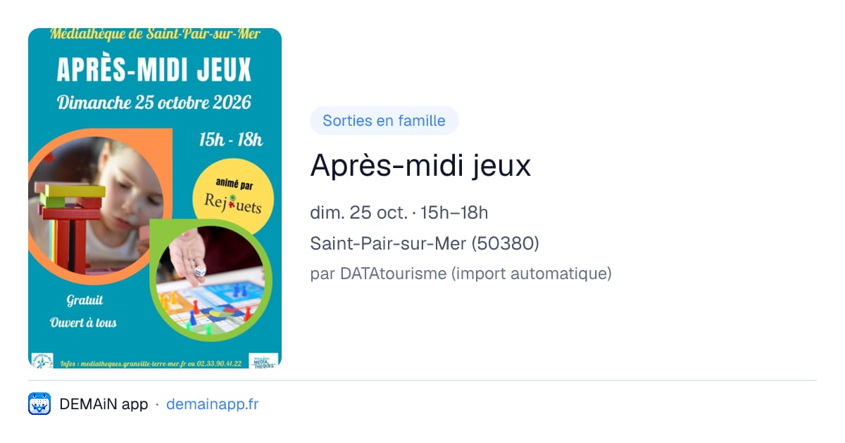 Après-midi jeux — Saint-Pair-sur-Mer