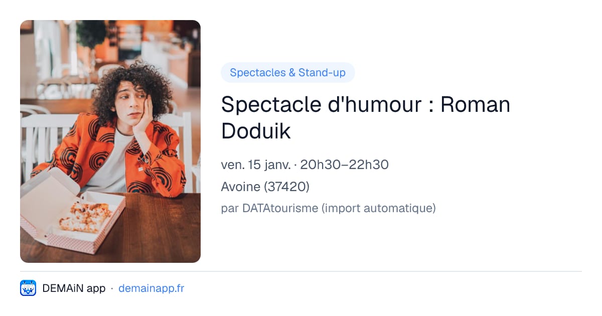 Spectacle d'humour : Roman Doduik — Avoine