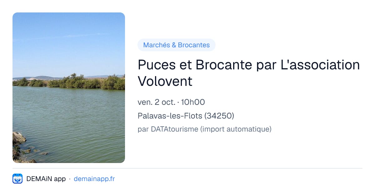 Puces et Brocante par L'association Volovent — Palavas-les-Flots