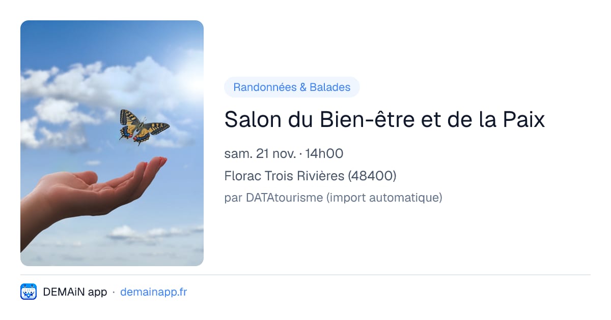 Salon du Bien-être et de la Paix — Florac Trois Rivières