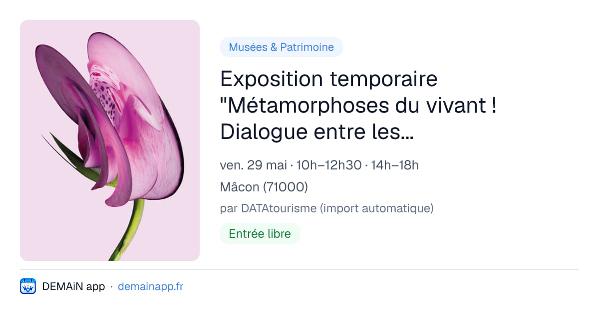 Exposition temporaire "Métamorphoses du vivant ! Dialogue entre les anciens herbiers du musée et les créations futuristes de Vincent Fournier" — Mâcon