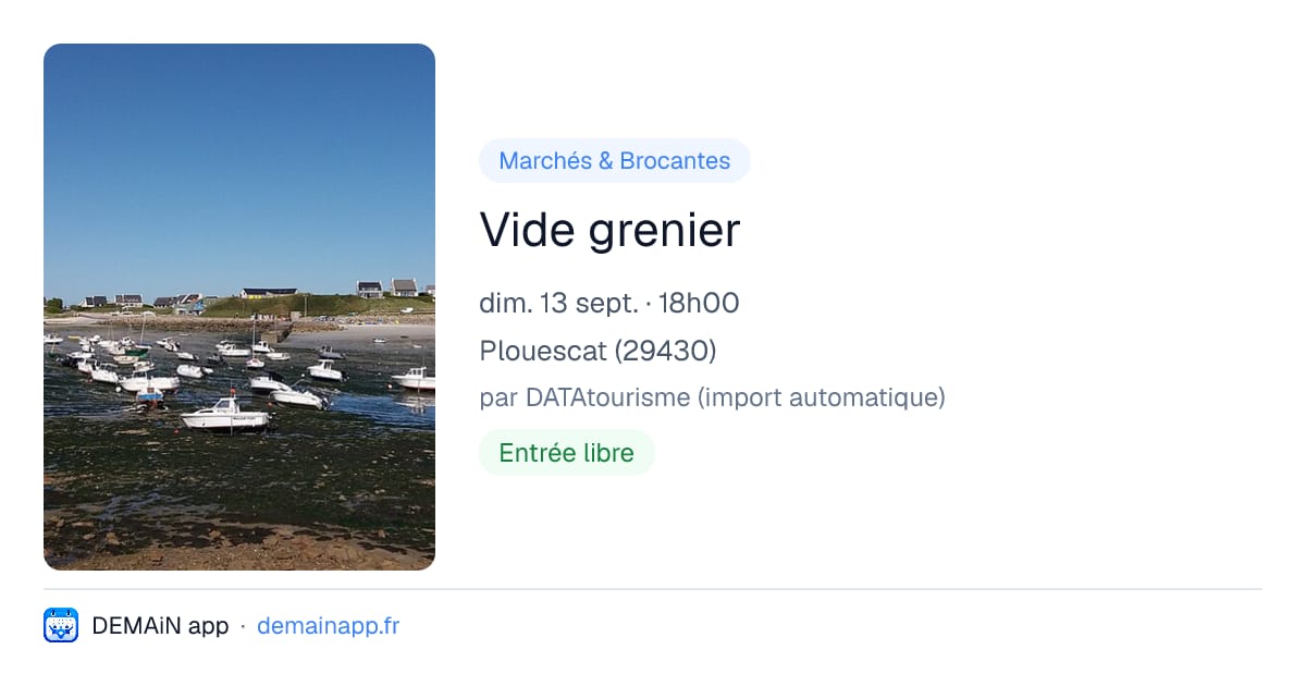 Vide grenier — Plouescat