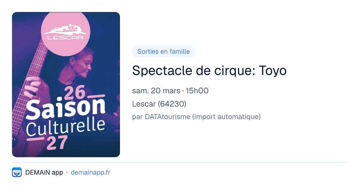 Spectacle de cirque: Toyo — Lescar
