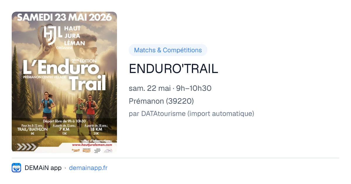 ENDURO'TRAIL — Prémanon
