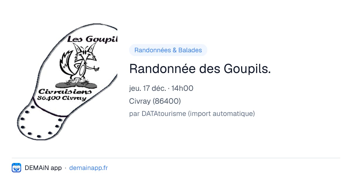 Randonnée des Goupils. — Civray