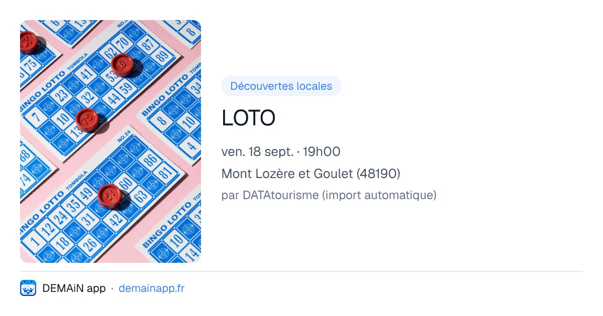 LOTO — Mont Lozère et Goulet