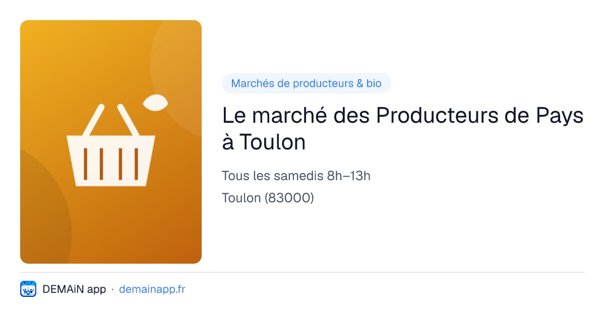 Le marché des Producteurs de Pays à Toulon — Toulon