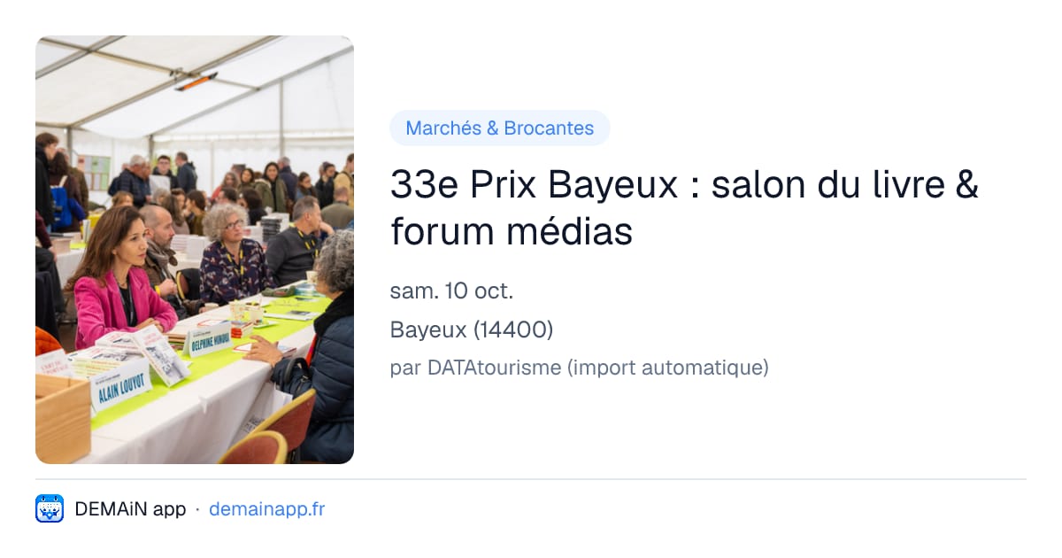 33e Prix Bayeux : salon du livre & forum médias — Bayeux
