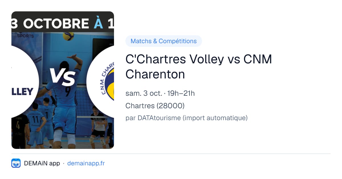 C'Chartres Volley vs CNM Charenton — Chartres