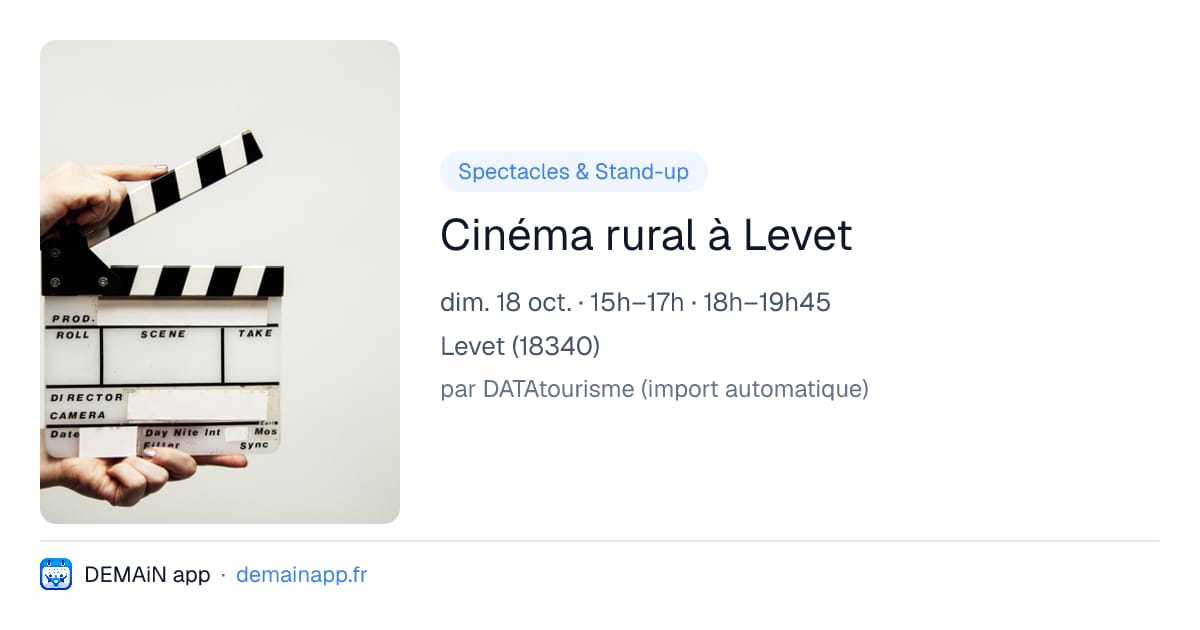 Cinéma rural à Levet — Levet
