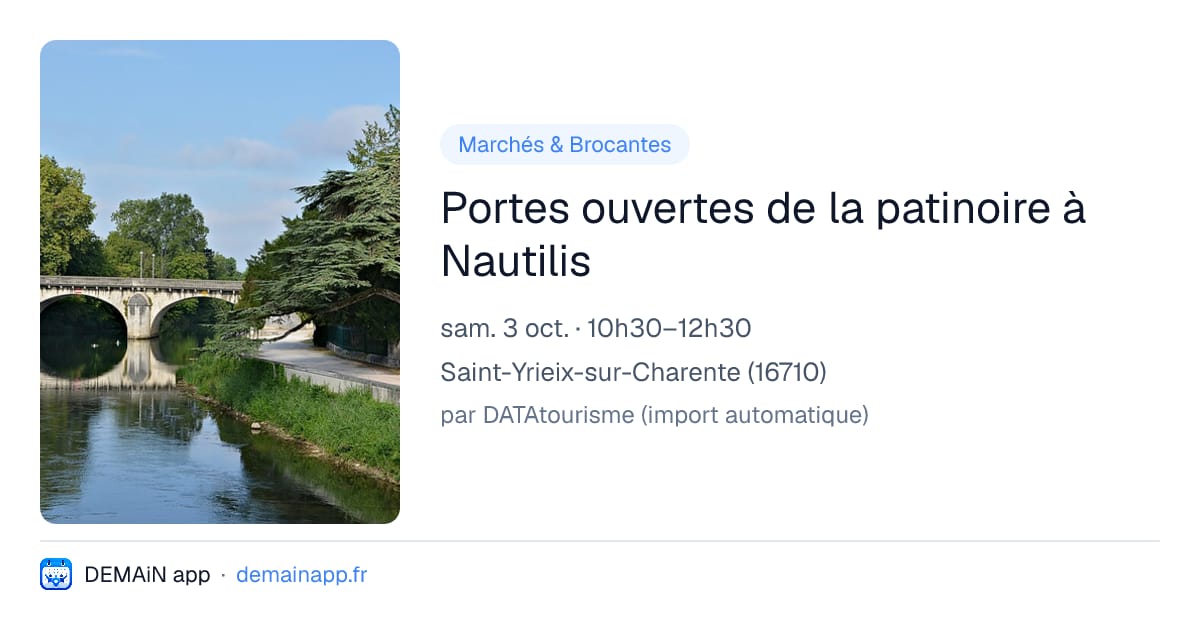 Portes ouvertes de la patinoire à Nautilis — Saint-Yrieix-sur-Charente