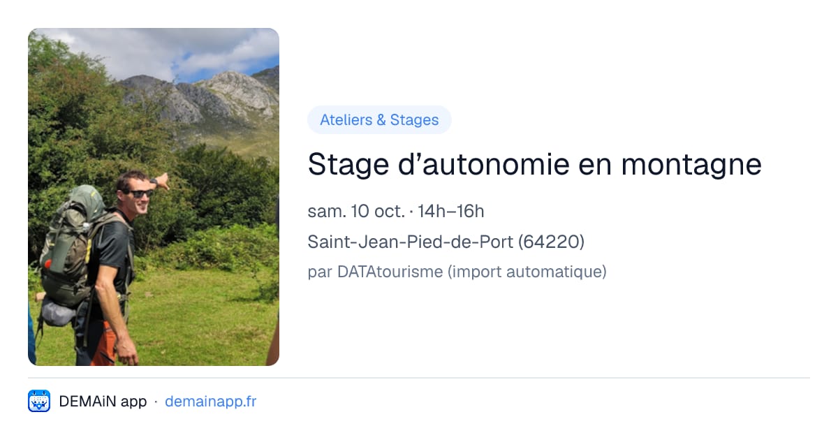 Stage d’autonomie en montagne — Saint-Jean-Pied-de-Port