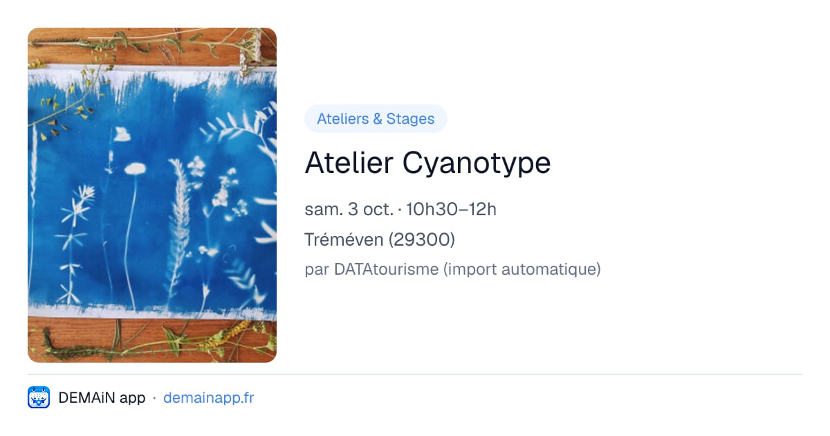 Atelier Cyanotype — Tréméven
