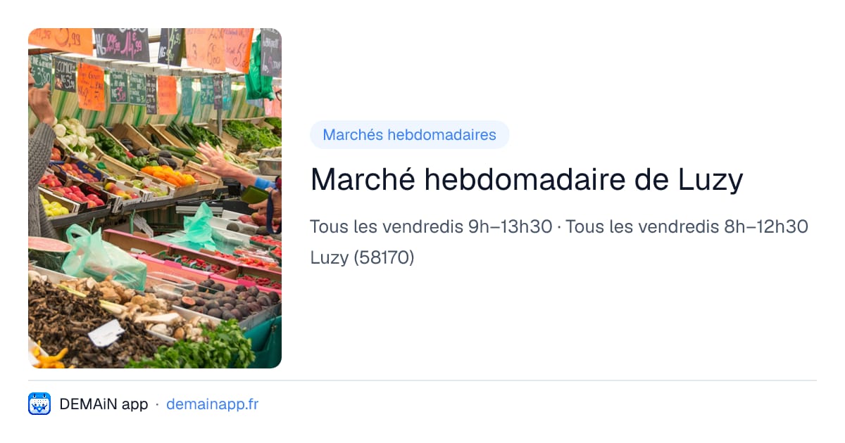 Marché hebdomadaire de Luzy — Luzy
