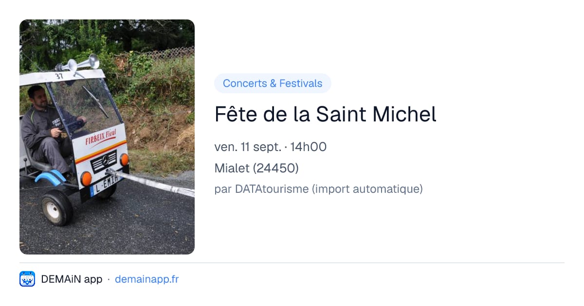 Fête de la Saint Michel — Mialet