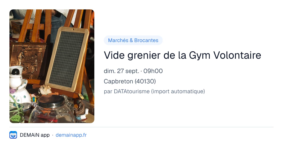 Vide grenier de la Gym Volontaire — Capbreton