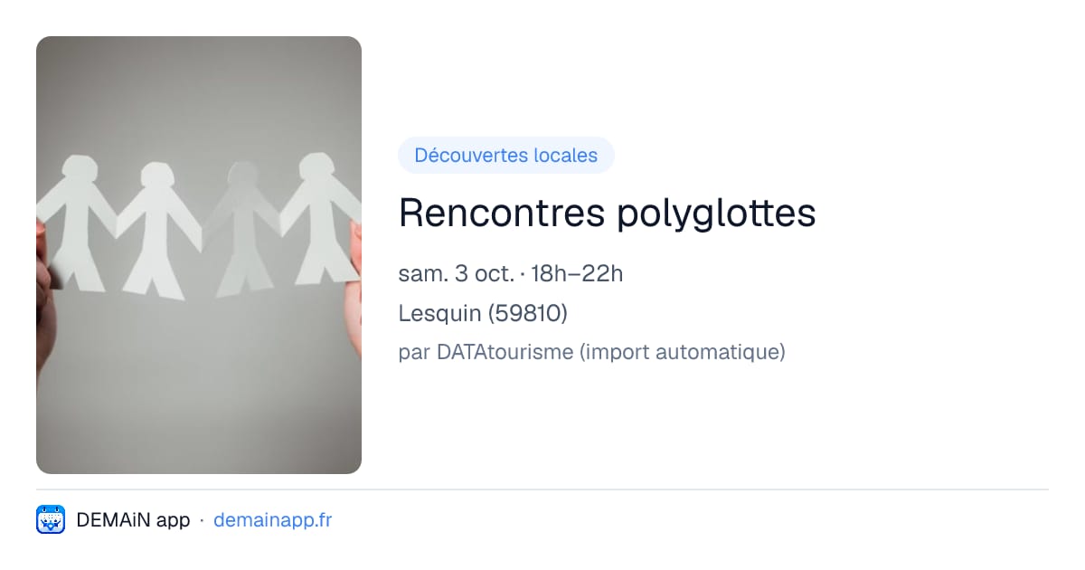 Rencontres polyglottes — Lesquin