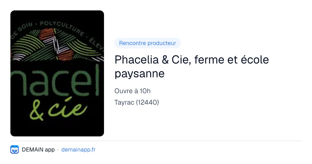 Phacelia & Cie, ferme et école paysanne — Tayrac
