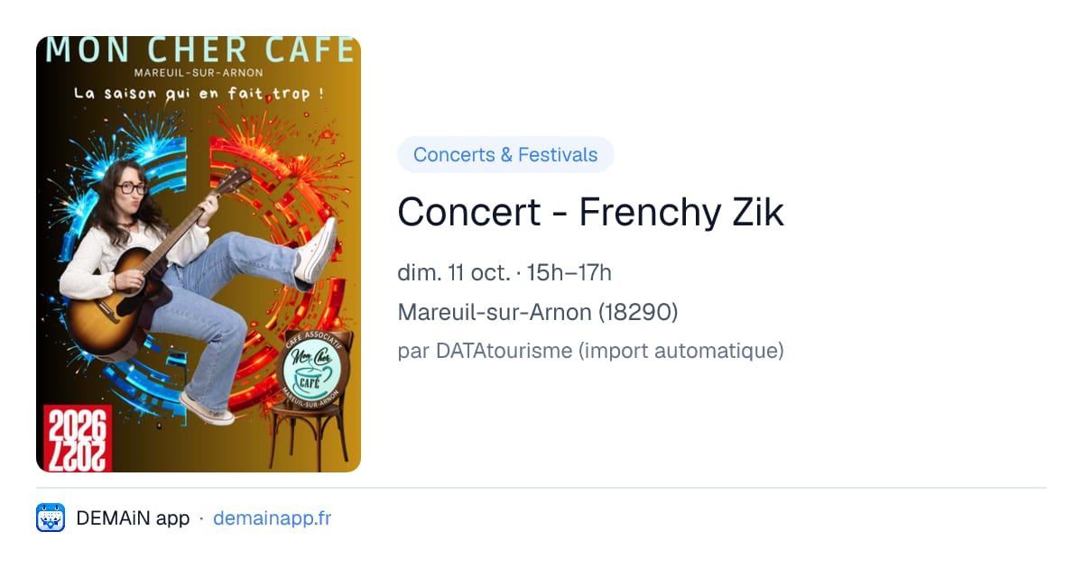 Concert - Frenchy Zik — Mareuil-sur-Arnon