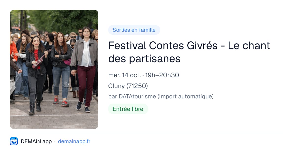 Festival Contes Givrés - Le chant des partisanes — Cluny