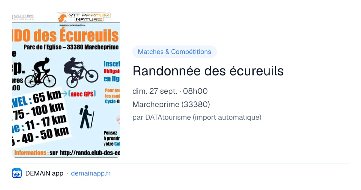 Randonnée des écureuils — Marcheprime
