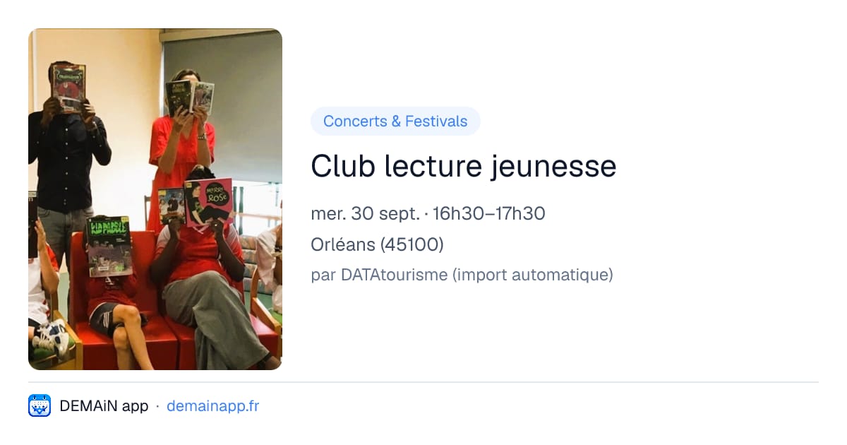 Club lecture jeunesse — Orléans