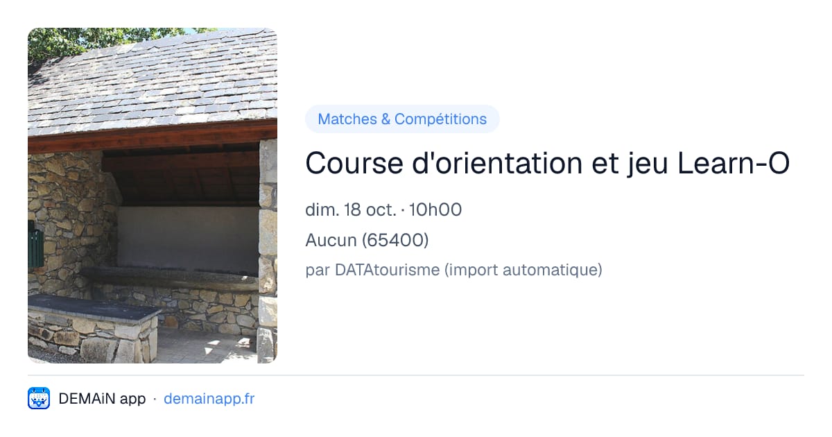 Course d'orientation et jeu Learn-O — Aucun